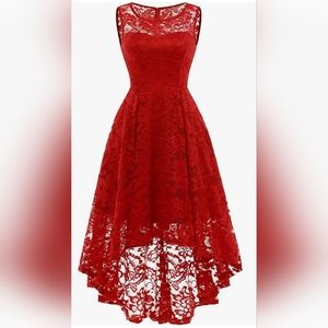 MUA Red Lace Dress Size XS , classic holidays look , worn once